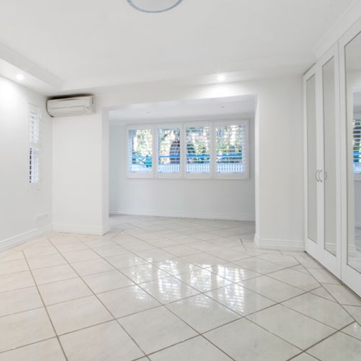 Tile floor in room